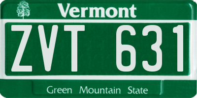 VT license plate ZVT631