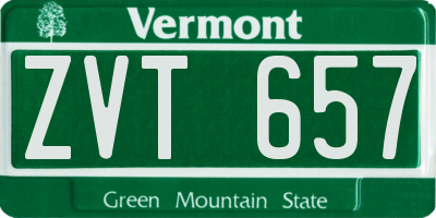 VT license plate ZVT657