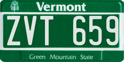 VT license plate ZVT659