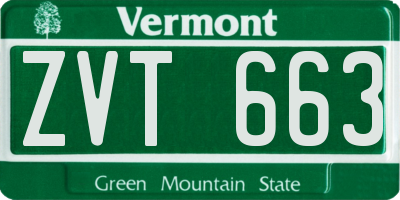 VT license plate ZVT663