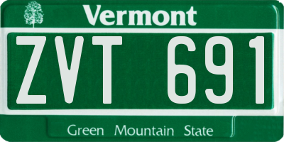 VT license plate ZVT691