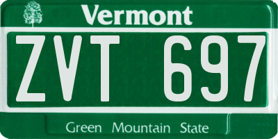 VT license plate ZVT697