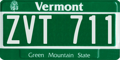 VT license plate ZVT711