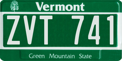 VT license plate ZVT741