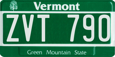 VT license plate ZVT790