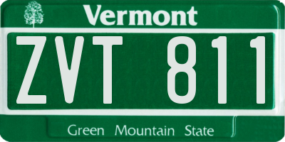 VT license plate ZVT811
