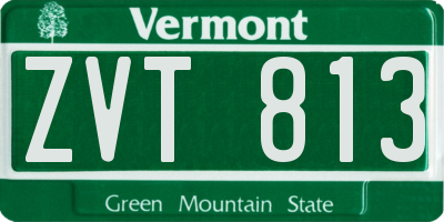 VT license plate ZVT813