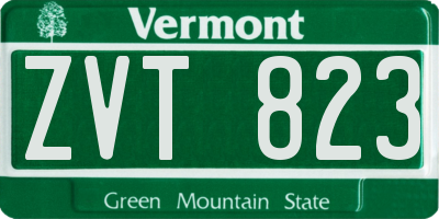 VT license plate ZVT823