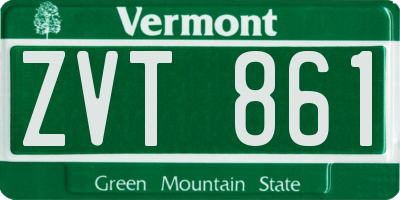 VT license plate ZVT861