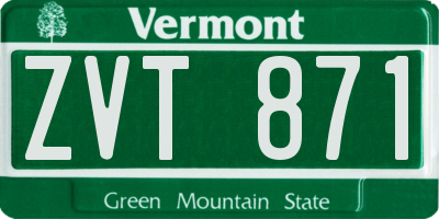 VT license plate ZVT871