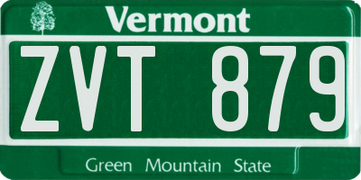 VT license plate ZVT879