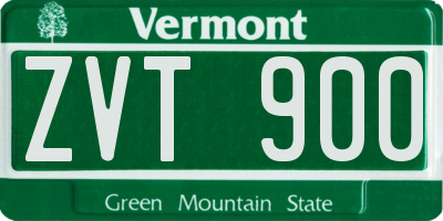 VT license plate ZVT900