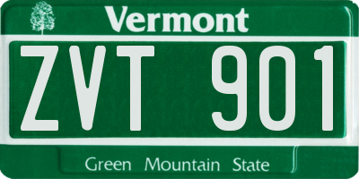 VT license plate ZVT901
