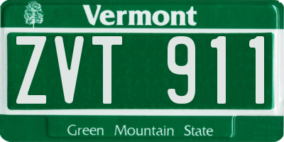 VT license plate ZVT911