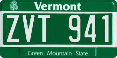 VT license plate ZVT941