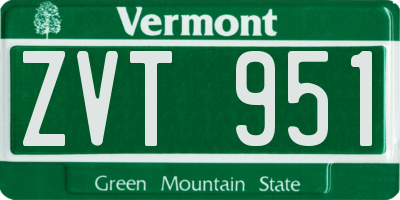 VT license plate ZVT951
