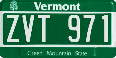 VT license plate ZVT971
