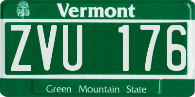 VT license plate ZVU176