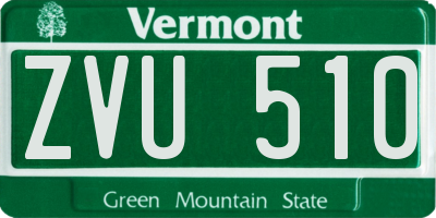 VT license plate ZVU510