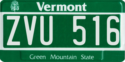 VT license plate ZVU516