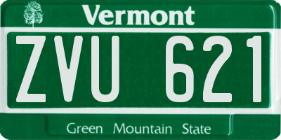 VT license plate ZVU621