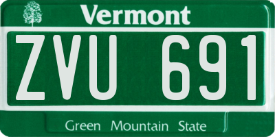 VT license plate ZVU691