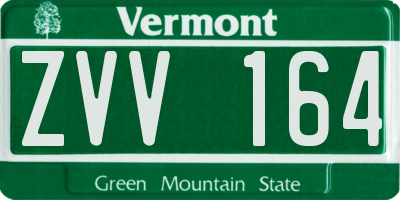 VT license plate ZVV164