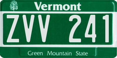 VT license plate ZVV241