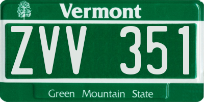 VT license plate ZVV351