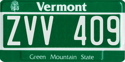 VT license plate ZVV409