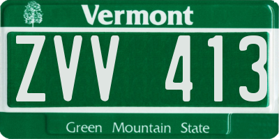 VT license plate ZVV413