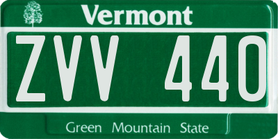 VT license plate ZVV440