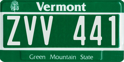 VT license plate ZVV441