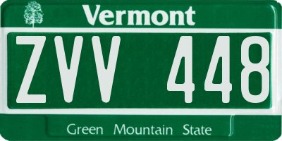 VT license plate ZVV448