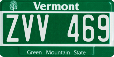 VT license plate ZVV469