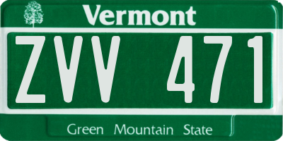 VT license plate ZVV471