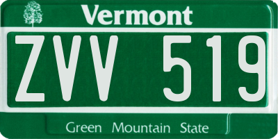 VT license plate ZVV519