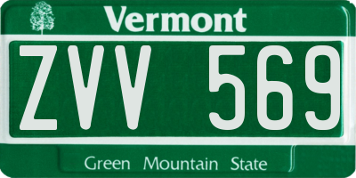 VT license plate ZVV569