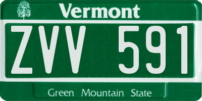 VT license plate ZVV591