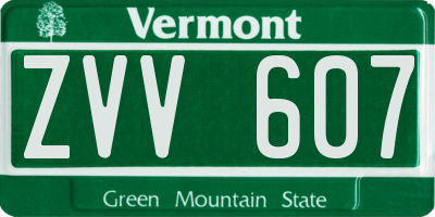 VT license plate ZVV607