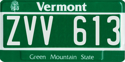 VT license plate ZVV613