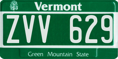 VT license plate ZVV629