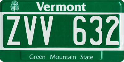VT license plate ZVV632