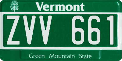 VT license plate ZVV661