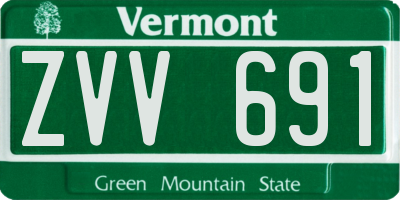 VT license plate ZVV691