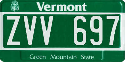 VT license plate ZVV697