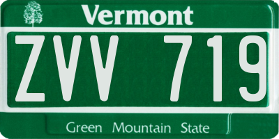 VT license plate ZVV719