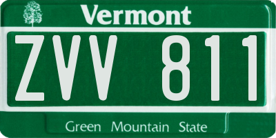 VT license plate ZVV811