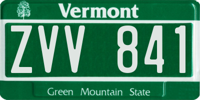 VT license plate ZVV841