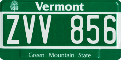 VT license plate ZVV856